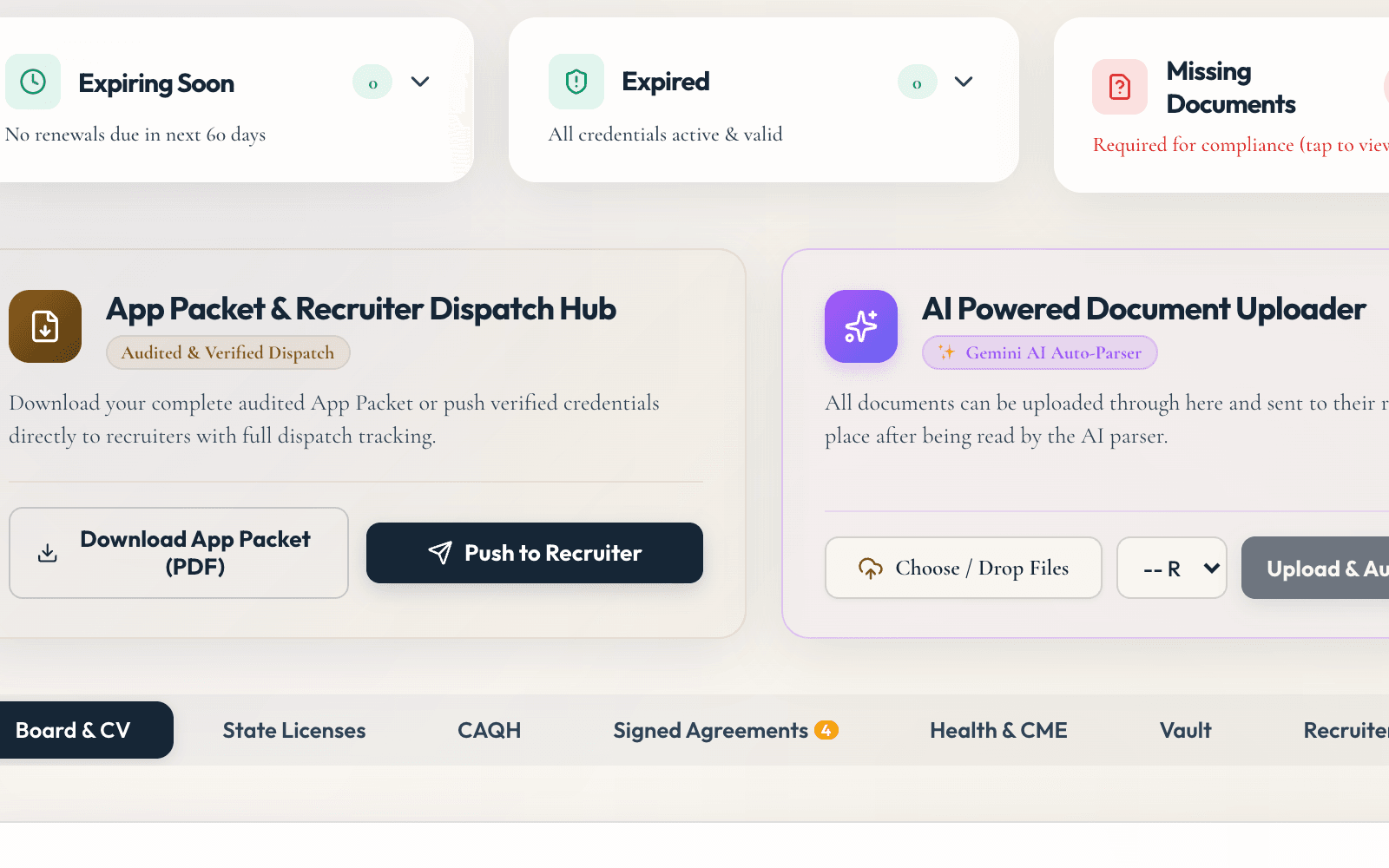 Quantum Credentials & Document Vault Preview
