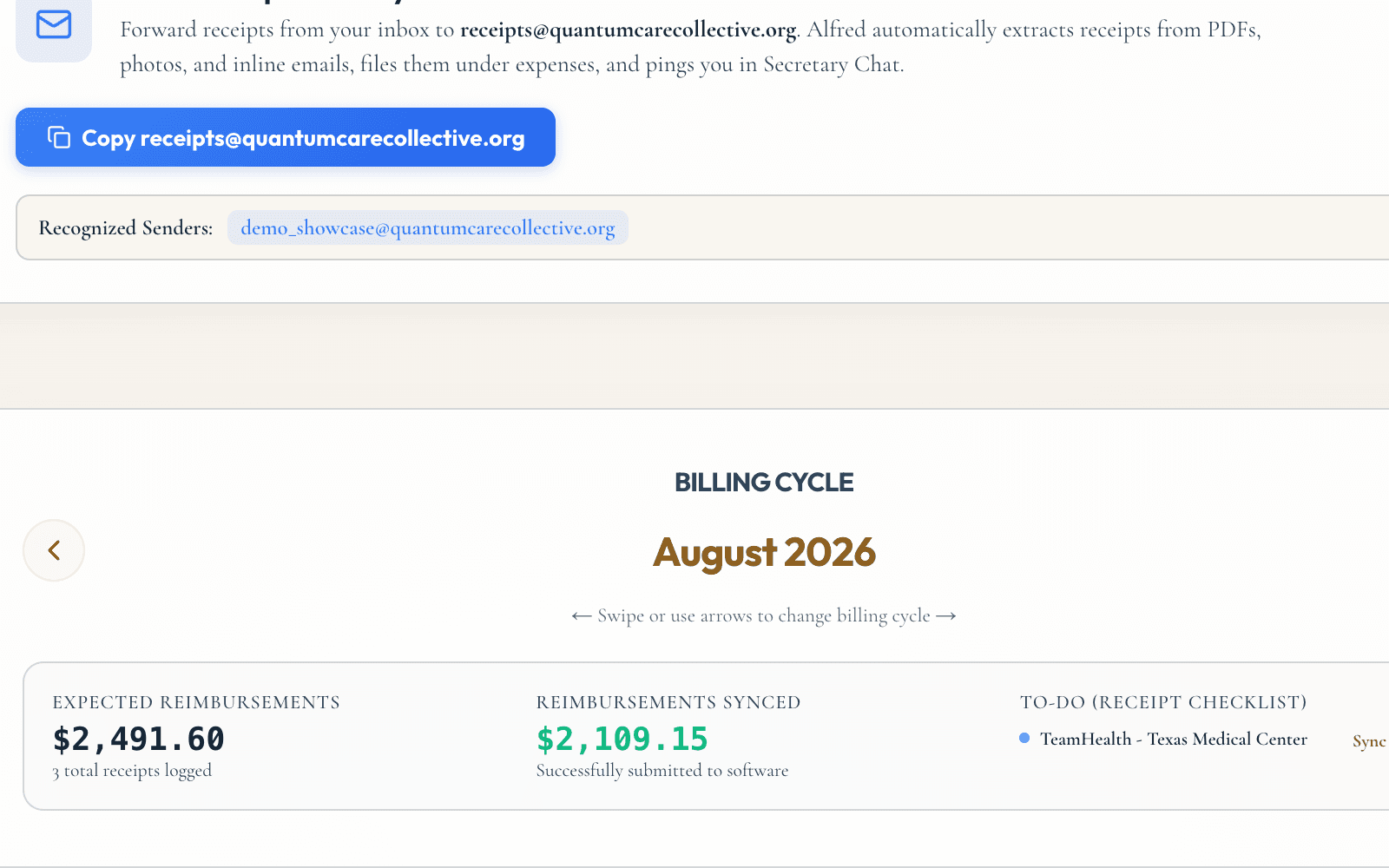 Quantum Expense & Reimbursement Tracker Preview