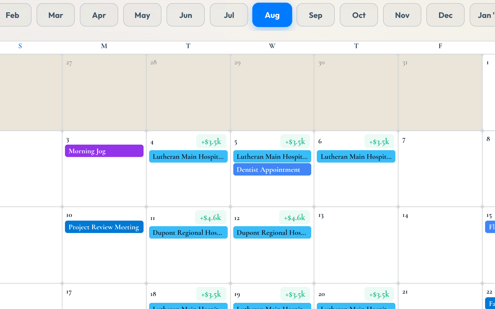 Quantum Multi-Assignment Calendar Preview